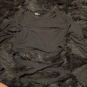 Black Crop top